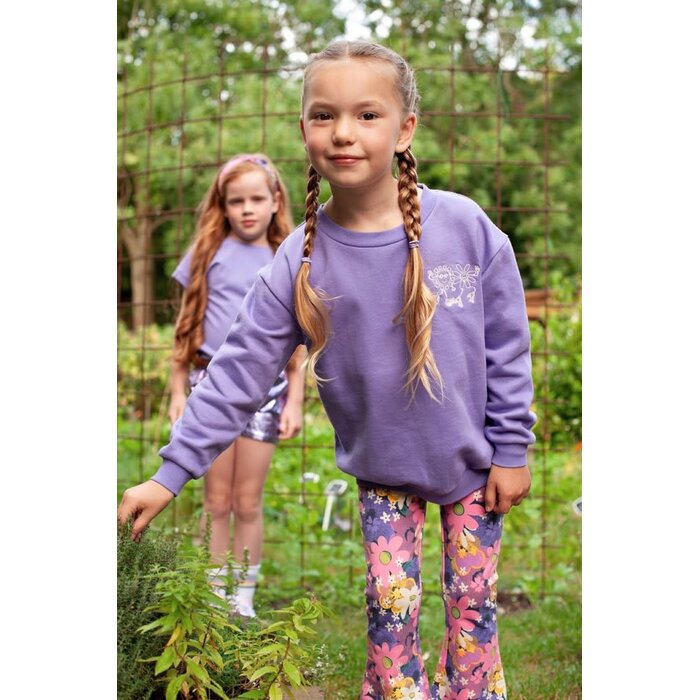 Jubel Flared broek AOP Roze - Rolling into Spring