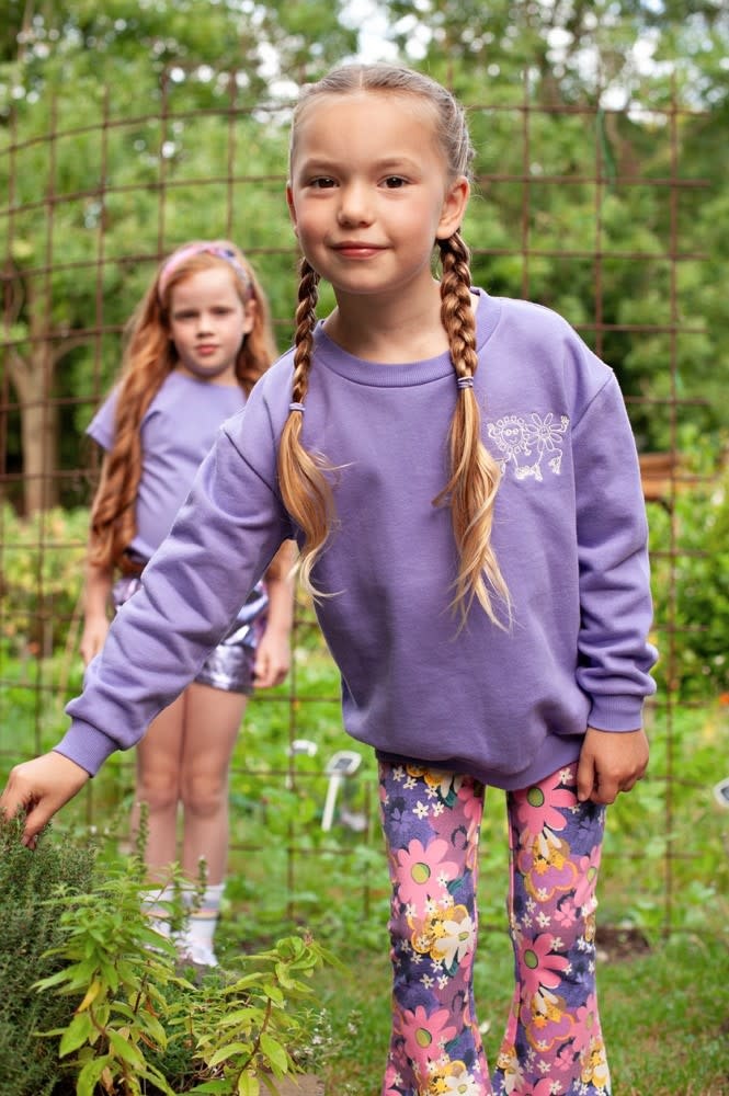 Jubel Flared broek AOP Roze - Rolling into Spring