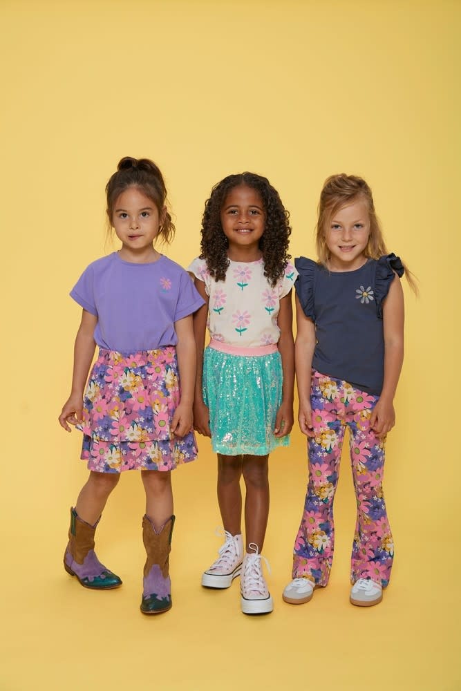 Jubel Flared broek AOP Roze - Rolling into Spring