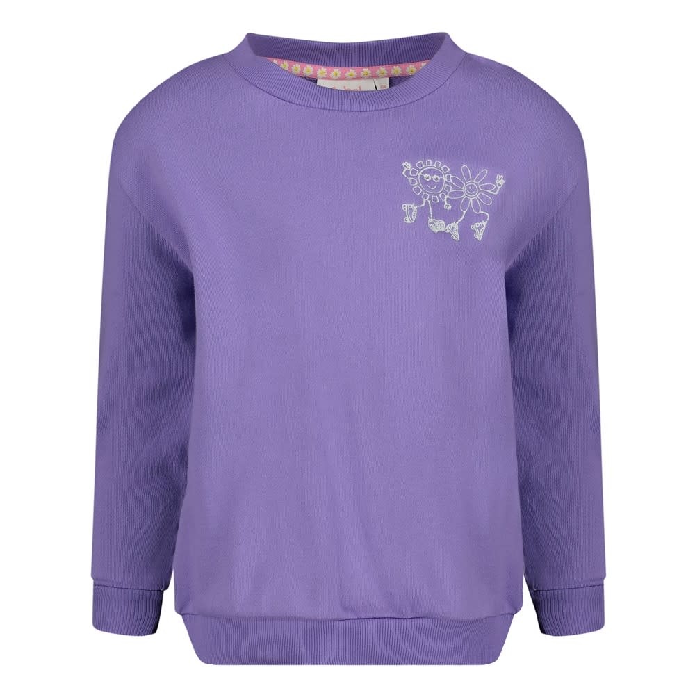 Jubel Sweater met backprint Paars - Rolling into Spring