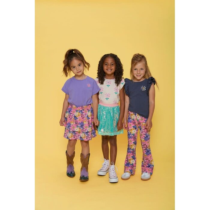 Jubel T-shirt AOP Offwhite - Rolling into Spring