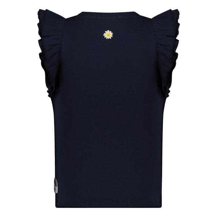 Jubel T-shirt ruches Marine - Rolling in to Spring