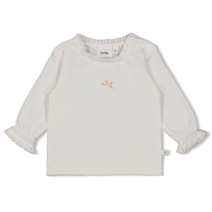 Feetje Longsleeve Offwhite - Delicate Flower