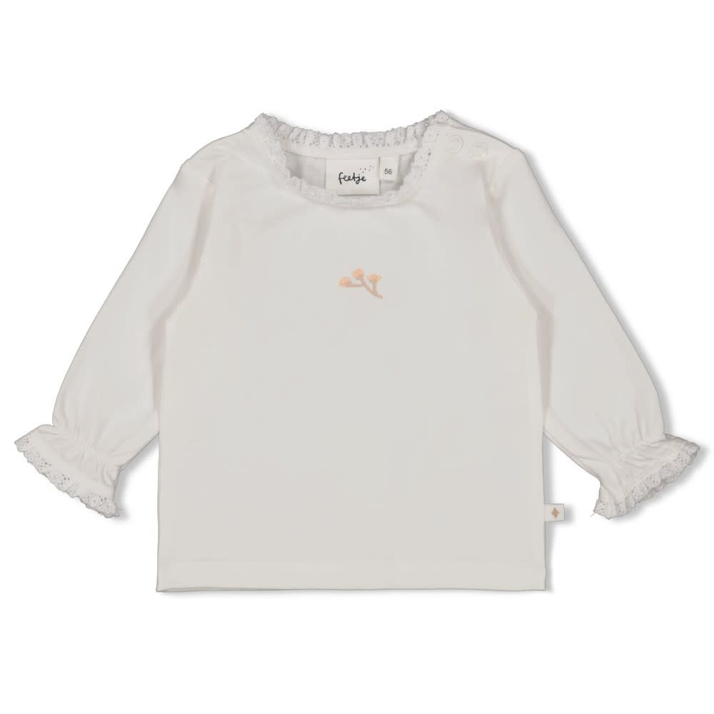 Feetje Longsleeve Offwhite - Delicate Flower