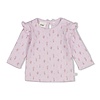 Longsleeve pointelle rib AOP Lila - Flower Ranch