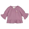 Longsleeve ruches mousseline Violet - Flower Ranch
