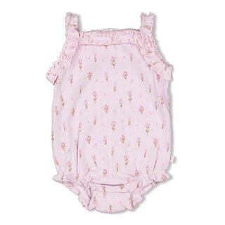 Feetje Romper pointelle rib AOP Lila - Flower Ranch