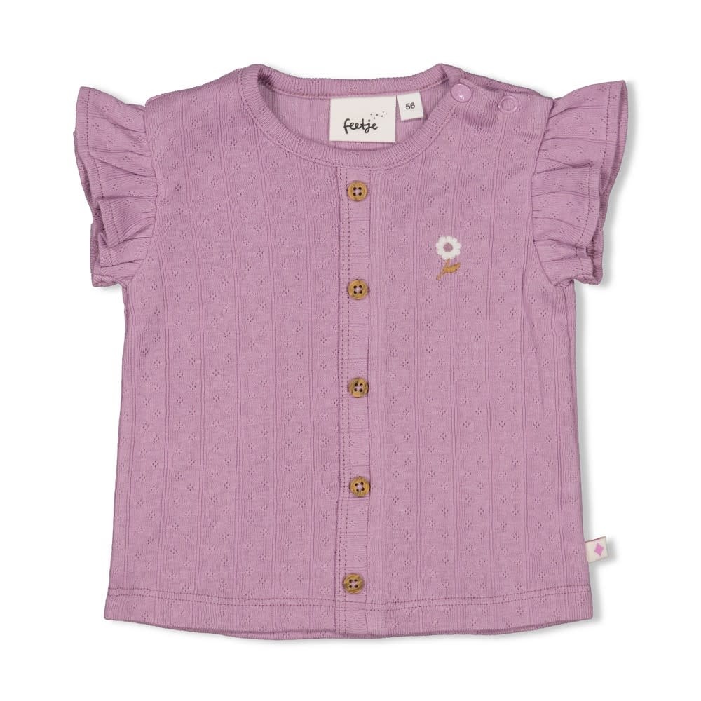 Feetje Top pointelle rib Violet - Flower Ranch