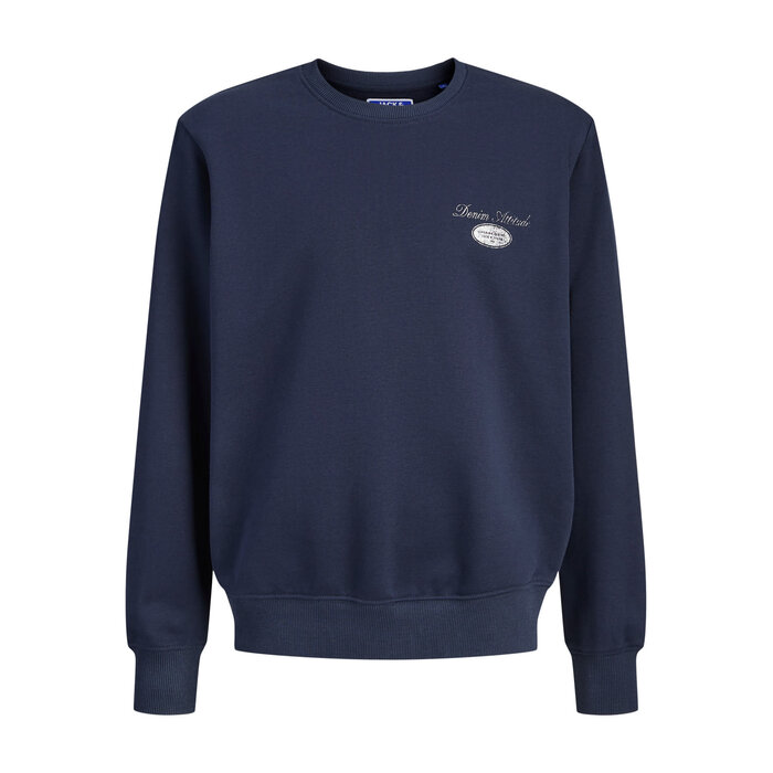 Jack & Jones JJEDOVER GRAPHIC SWEAT CREW NECK MNI Navy