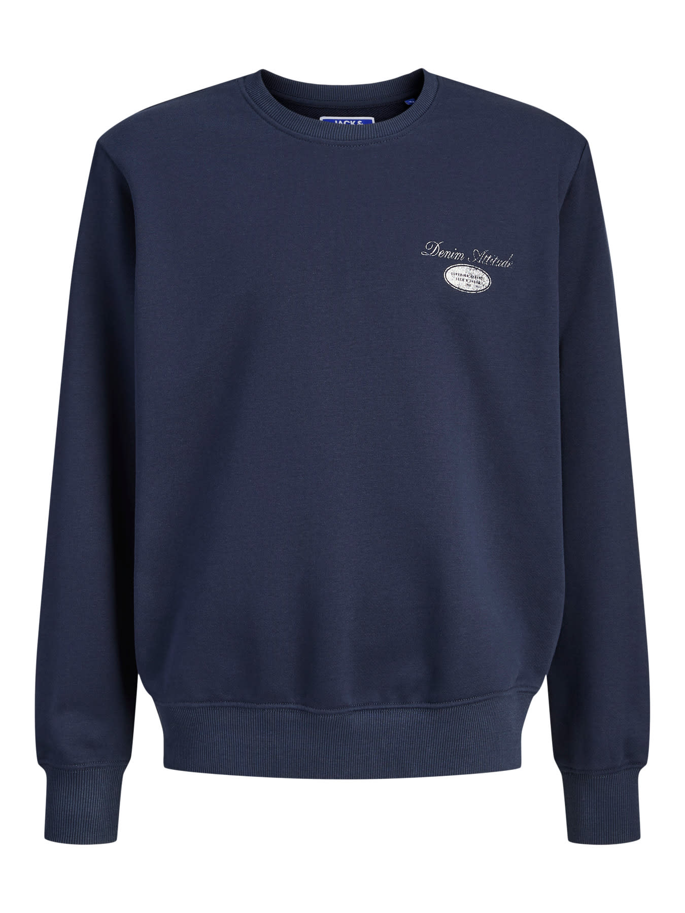 Jack & Jones JJEDOVER GRAPHIC SWEAT CREW NECK MNI Navy