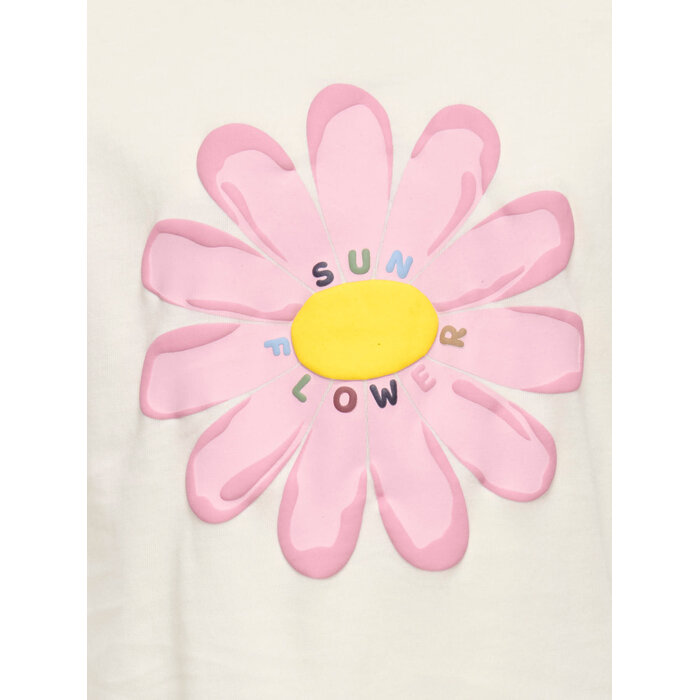 Kids Only KMGRUTH LIFE SL FRILL LOOSE TEE JRS White