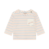 Tee LS stripe Egret