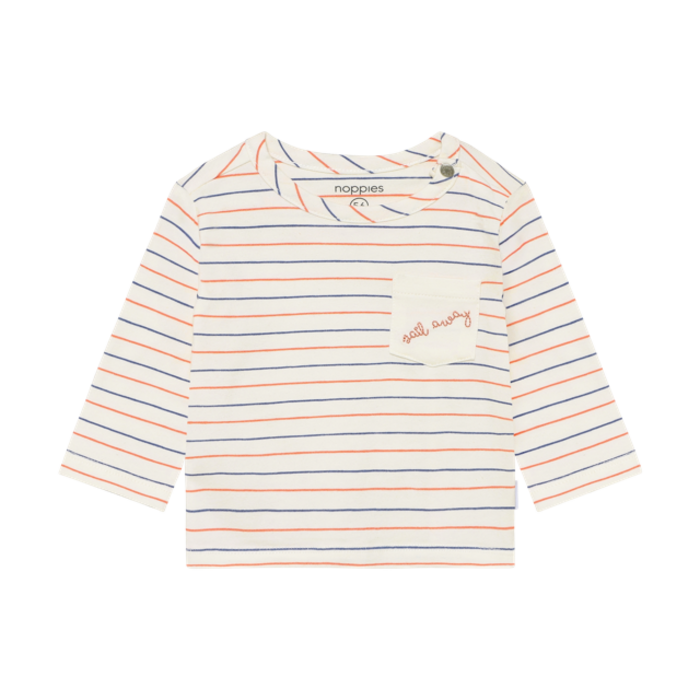 Noppies Tee LS stripe Egret