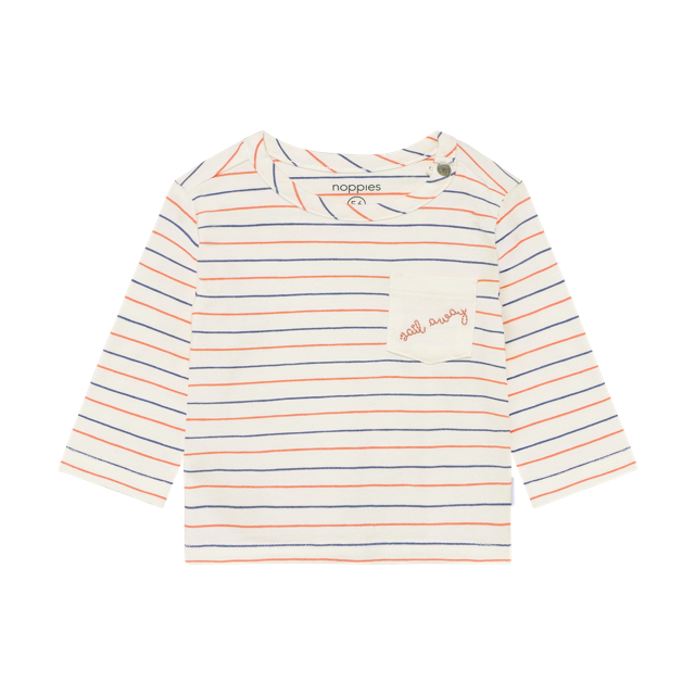 Noppies Tee LS stripe Egret