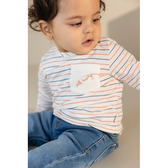 Noppies Tee LS stripe Egret