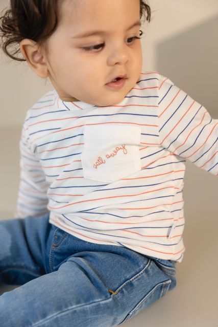Noppies Tee LS stripe Egret