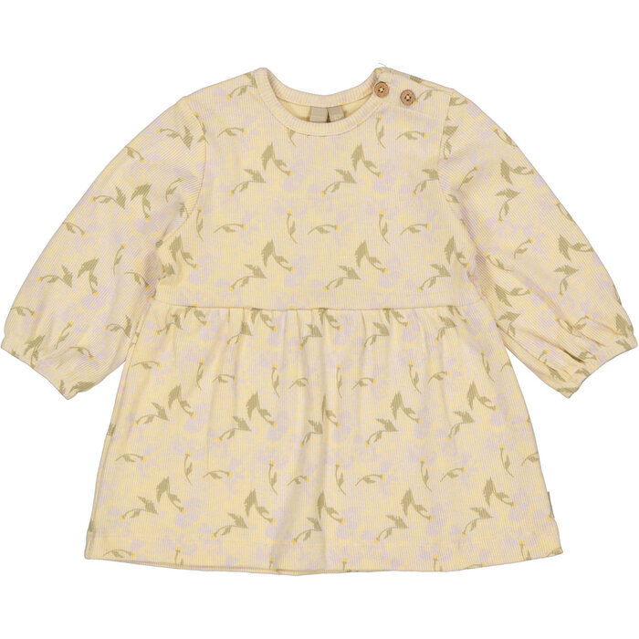 Levv Dress LNBS26MADELIEF AOP Yellow Flower