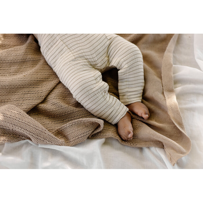 Levv Pants LNBS26MYLES AOP Taupe Lines