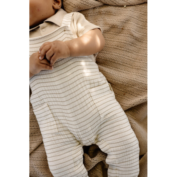 Levv Pants LNBS26MYLES AOP Taupe Lines