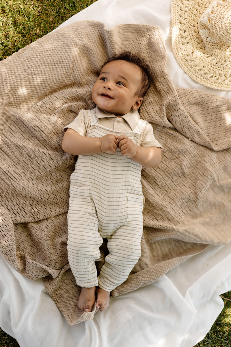 Levv Pants LNBS26MYLES AOP Taupe Lines