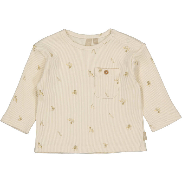 Levv Shirt LNBS26MARKO AOP Green Sketch