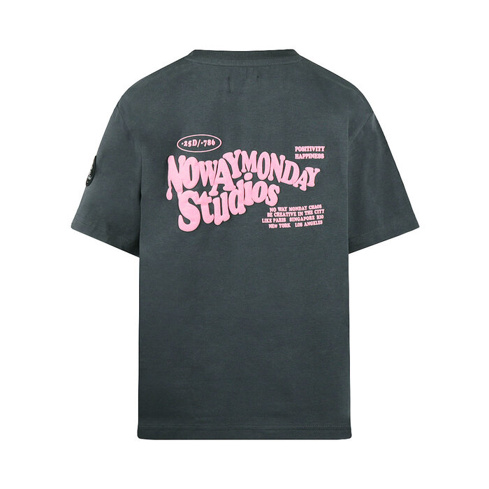 No Way Monday T-shirt, loose fit Anthracite