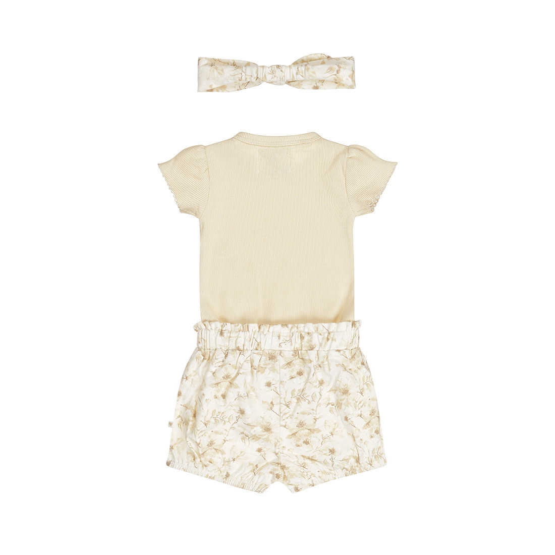 Dirkje 3 pc set Off-white, Body ss, Shorts, Headband