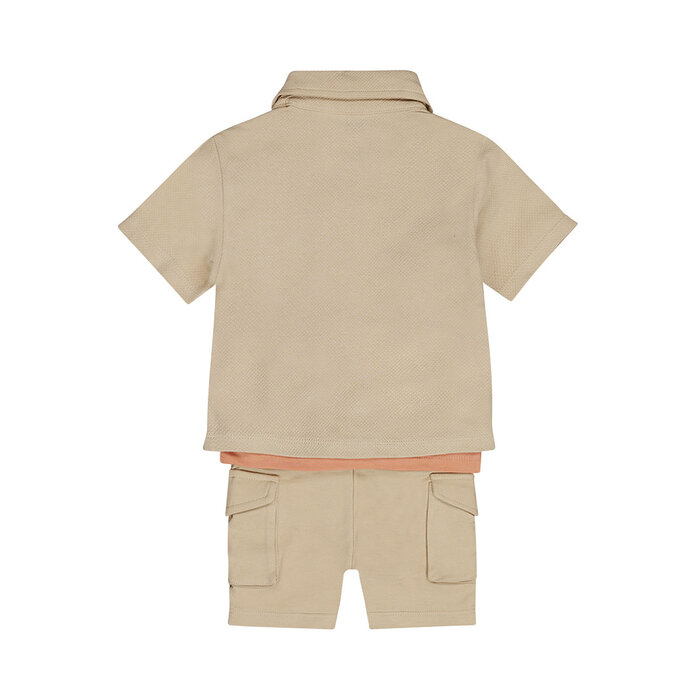 Dirkje 3 pc set Sand, Shirt ss, T-shirt, Jogging shorts