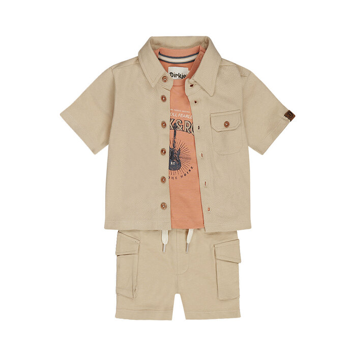 Dirkje 3 pc set Sand, Shirt ss, T-shirt, Jogging shorts