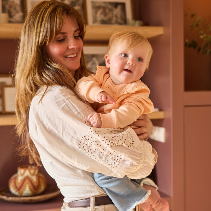 Dirkje Sweater, loose fit Peach