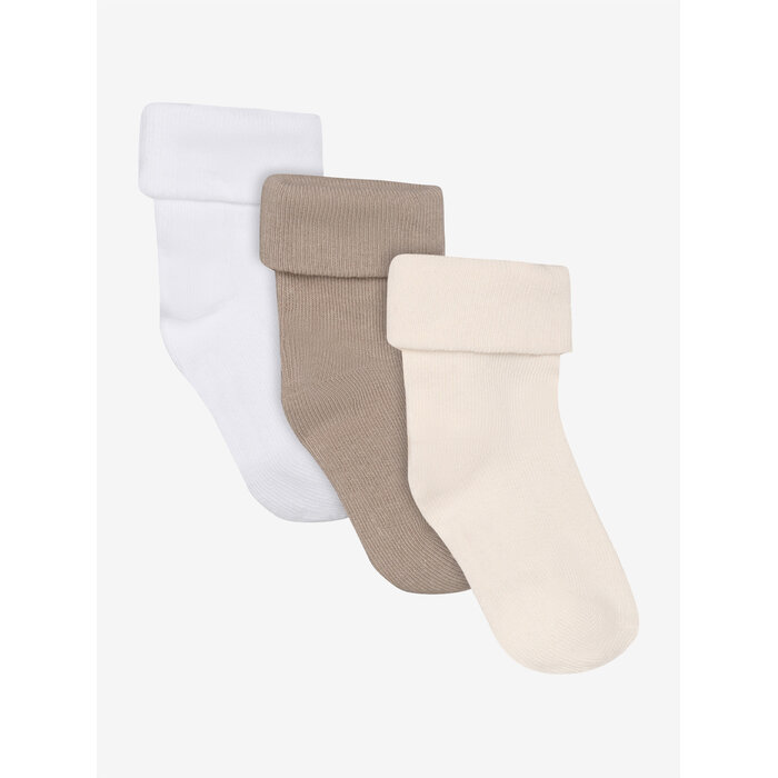 Noppies Unisex Socks 3-pack Oatmeal