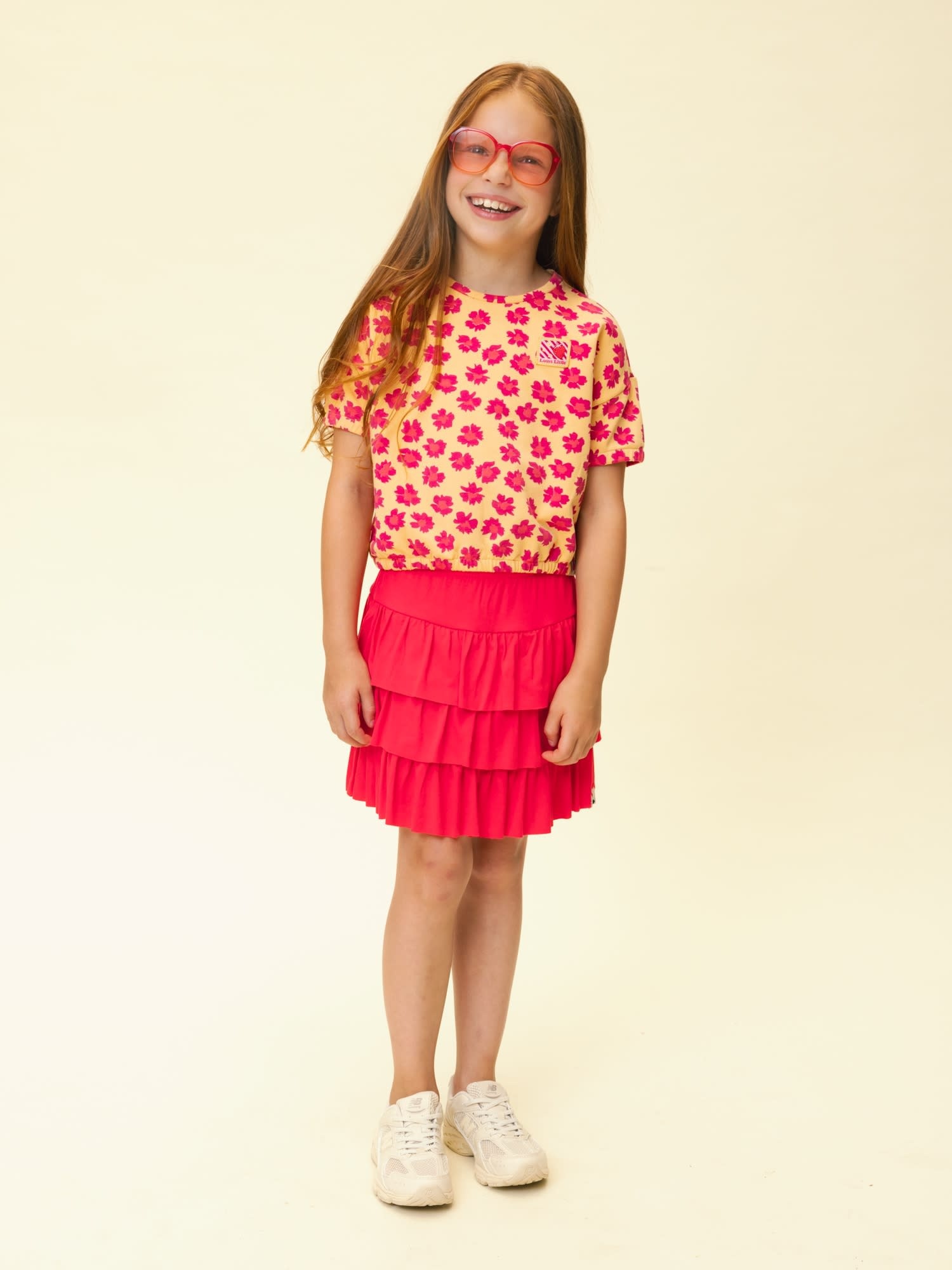 Looxs Little Ruffled Skirt poppy red