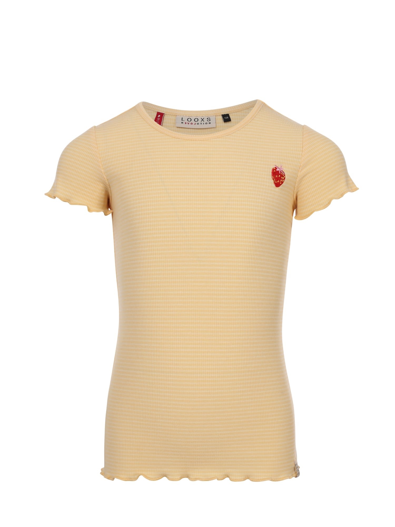 Looxs Little Striped Rib T-Shirt SS BANANA SHAKE