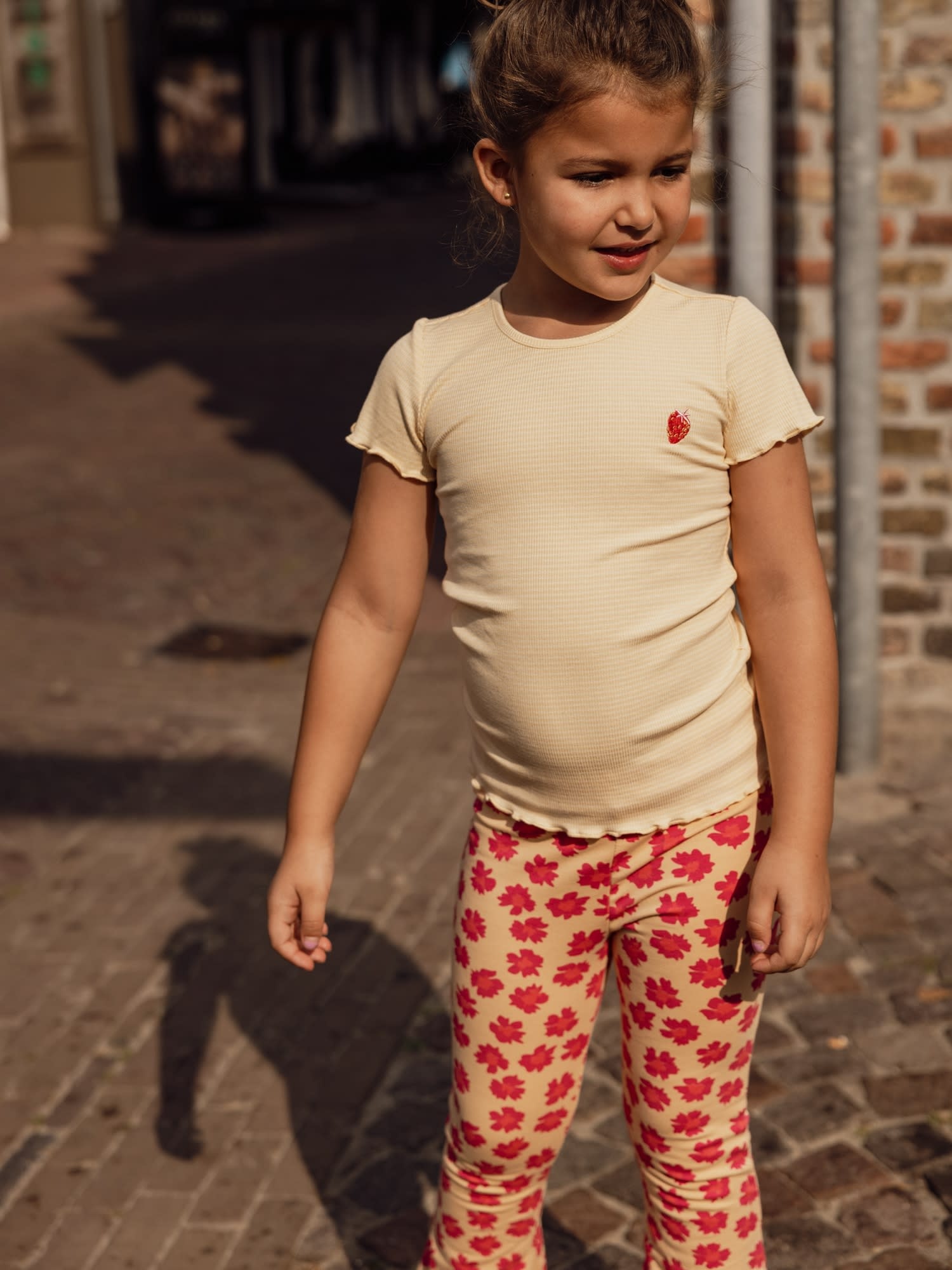 Looxs Little Striped Rib T-Shirt SS BANANA SHAKE