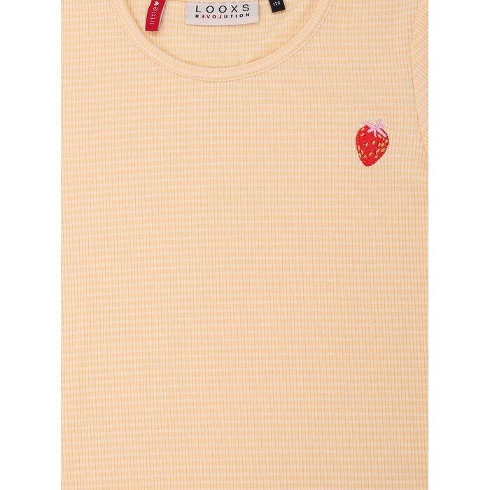Looxs Little Striped Rib T-Shirt SS BANANA SHAKE