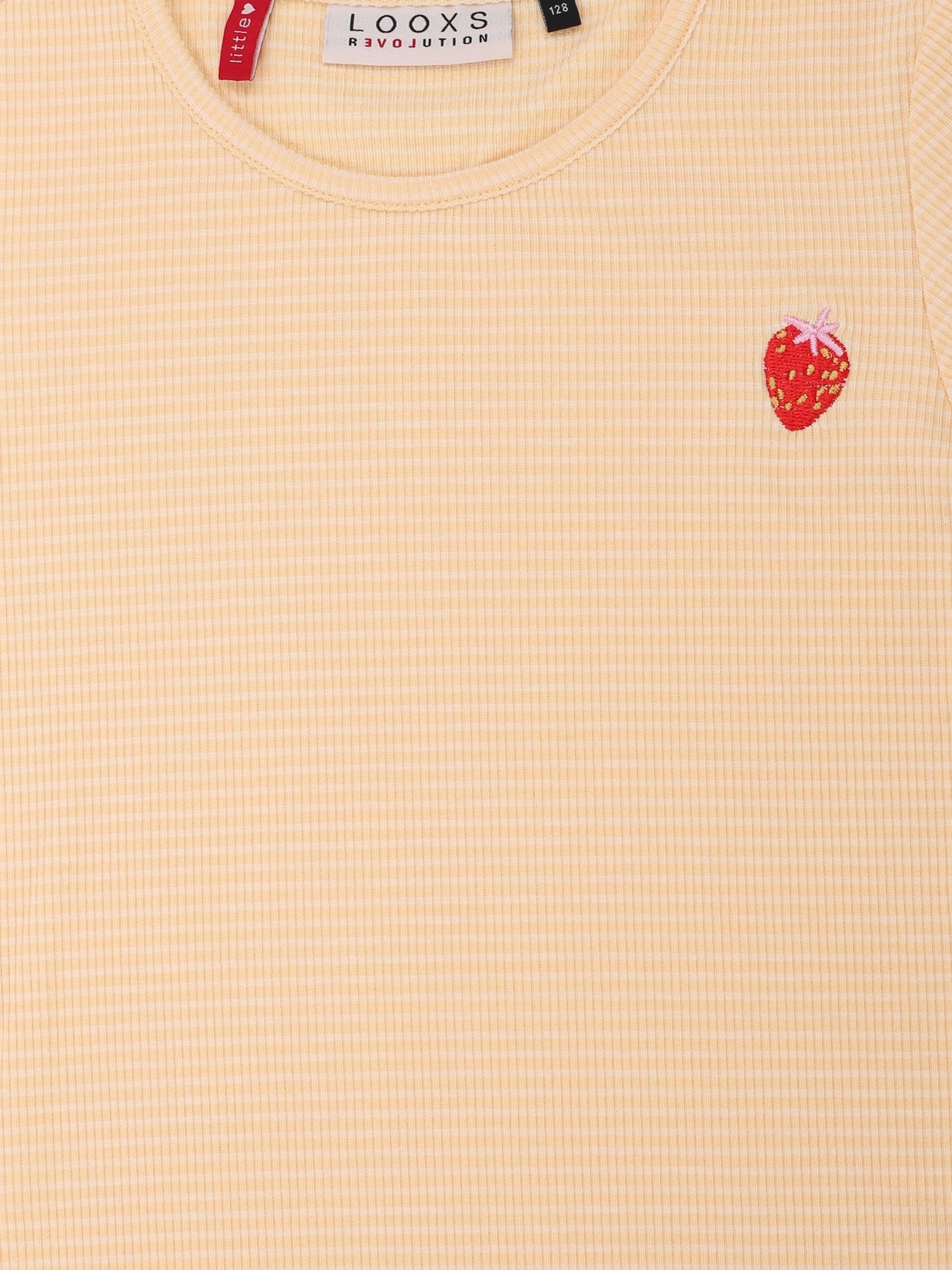 Looxs Little Striped Rib T-Shirt SS BANANA SHAKE