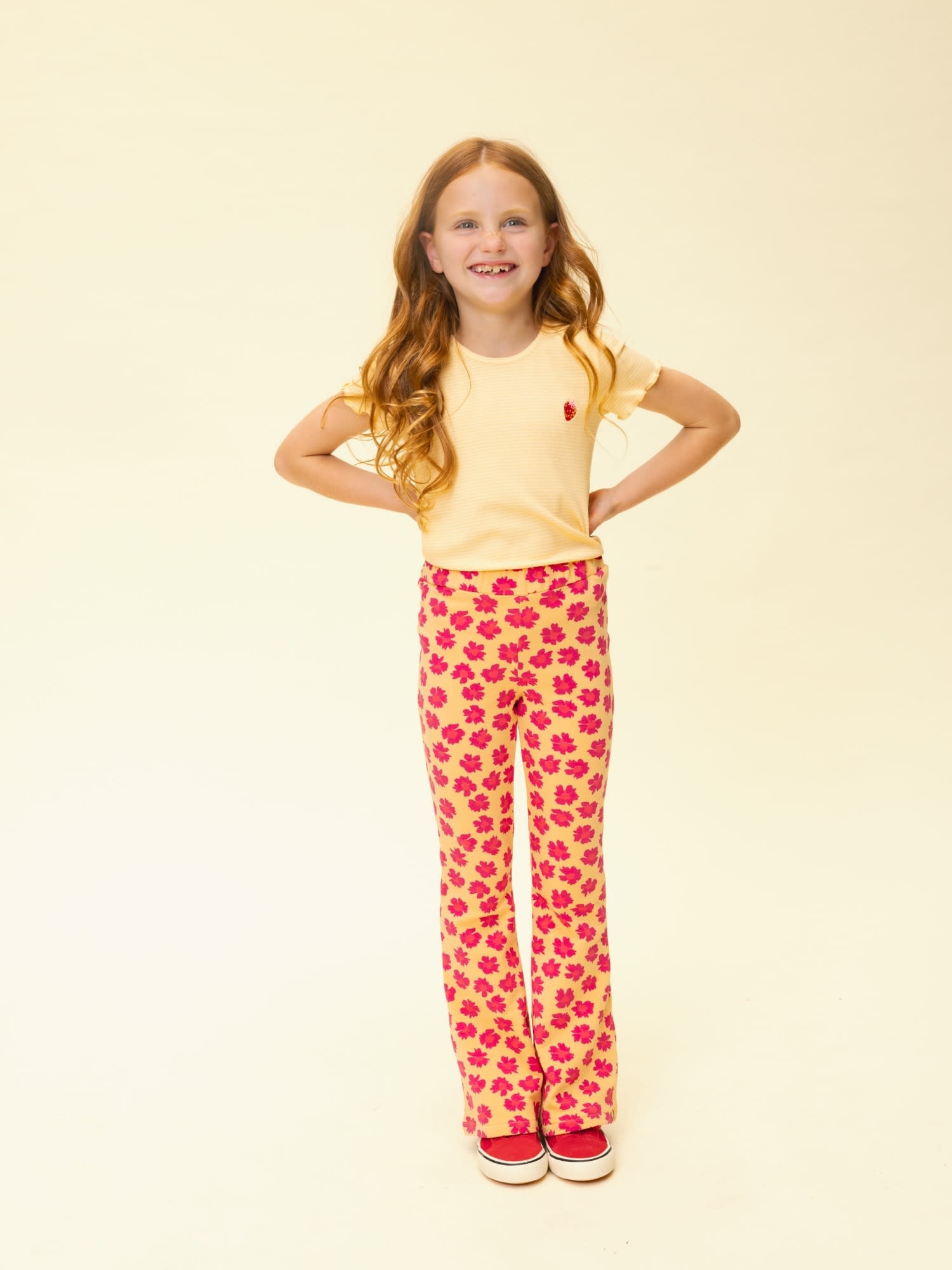 Looxs Little Striped Rib T-Shirt SS BANANA SHAKE