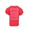 Little T-shirt SS ruffles poppy red