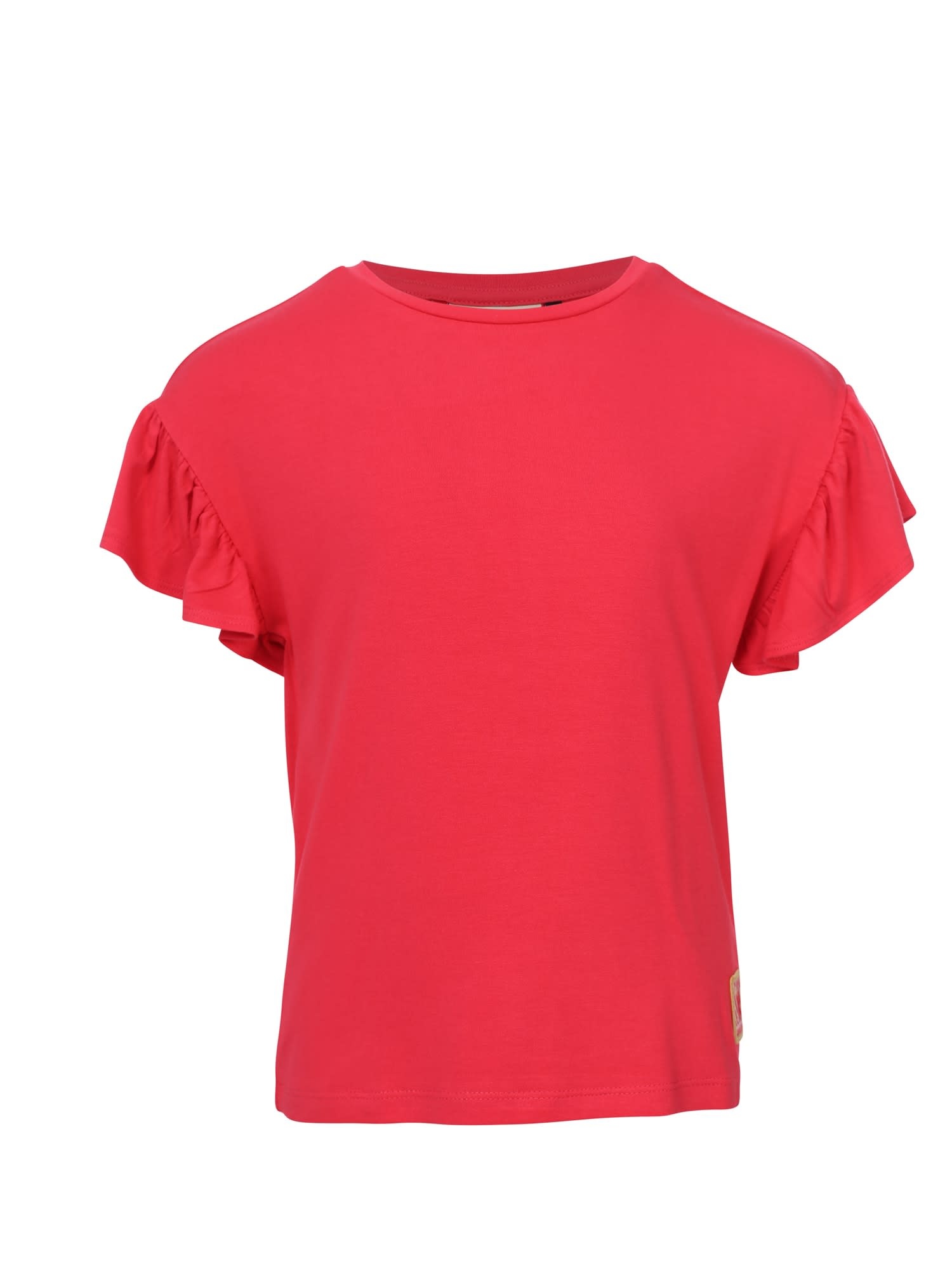 Looxs Little T-shirt SS ruffles poppy red