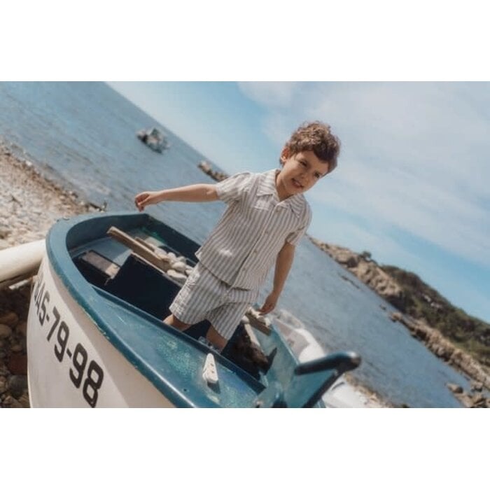 Little Dutch Blouse korte mouw Multi Stripe