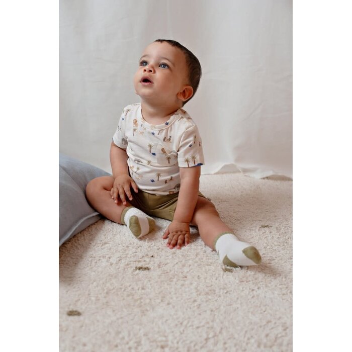 Feetje T-shirt AOP Offwhite - Safari Savage