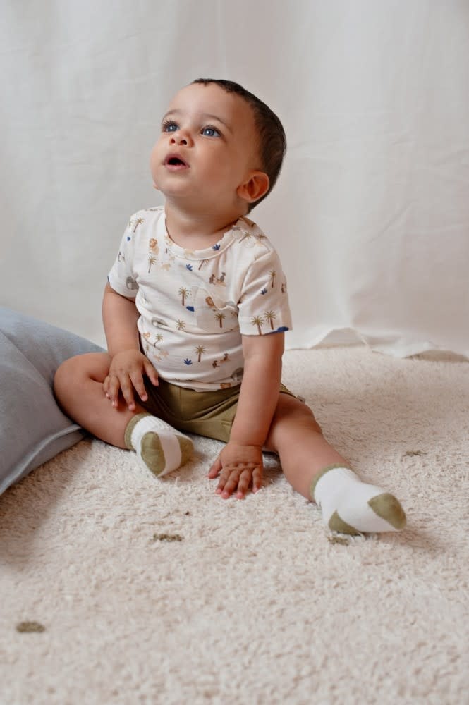 Feetje T-shirt AOP Offwhite - Safari Savage