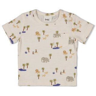 Feetje T-shirt AOP Offwhite - Safari Savage