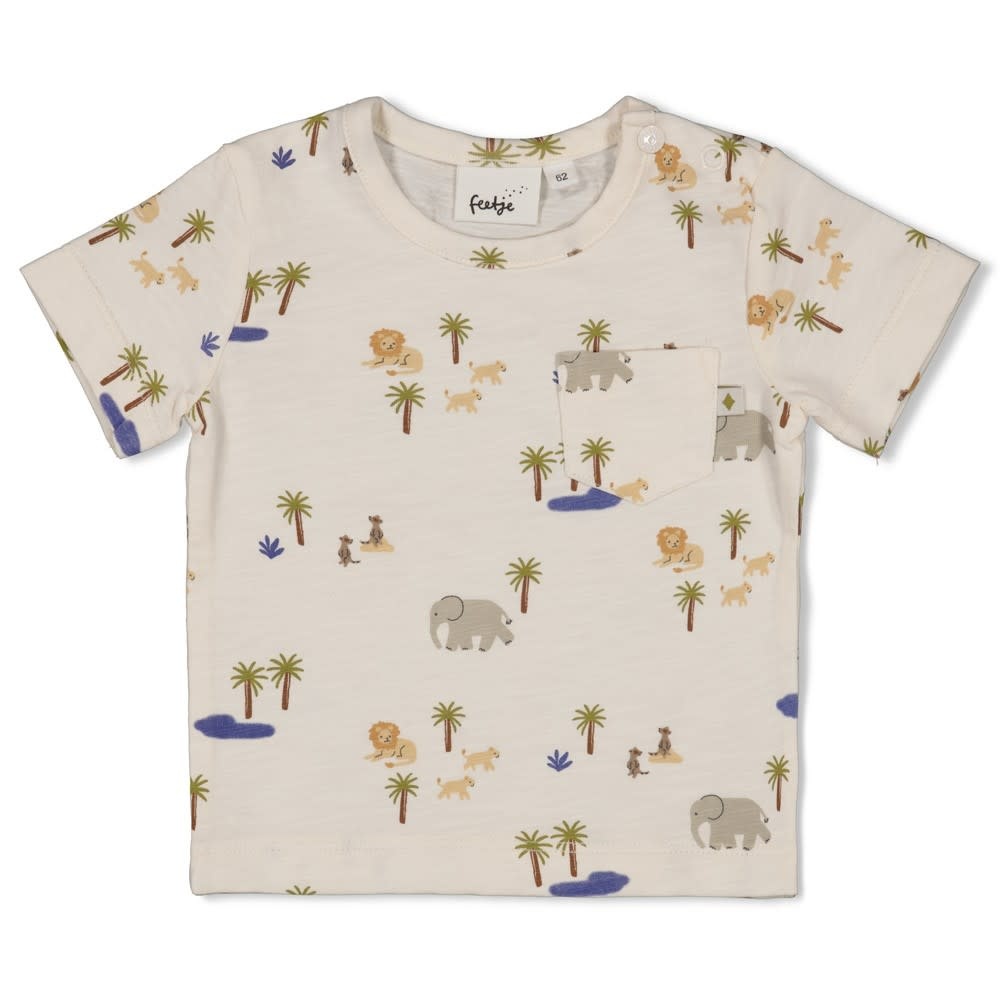 Feetje T-shirt AOP Offwhite - Safari Savage