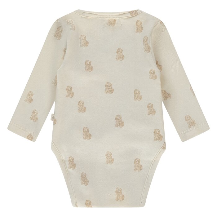 A Tiny Story baby romper long sleeve Ecru