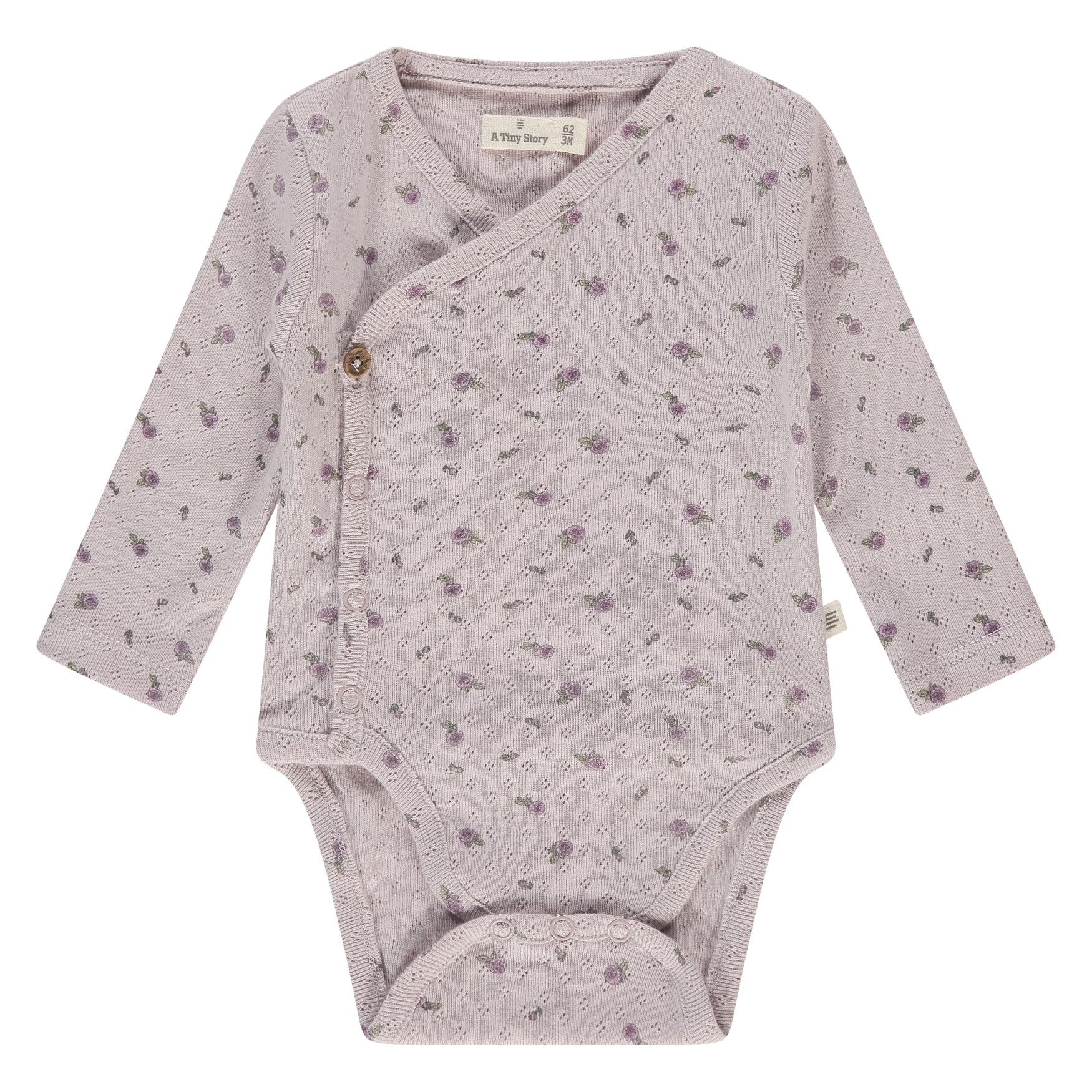A Tiny Story baby romper long sleeve Light mauve