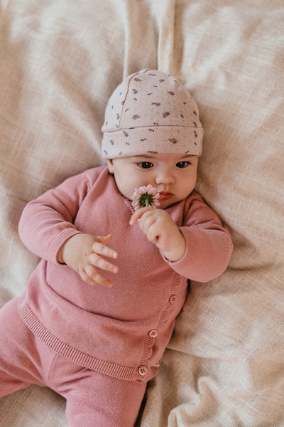 A Tiny Story baby cross body cardigan Rouge