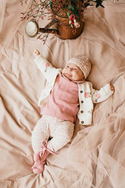 A Tiny Story baby cardigan Ecru