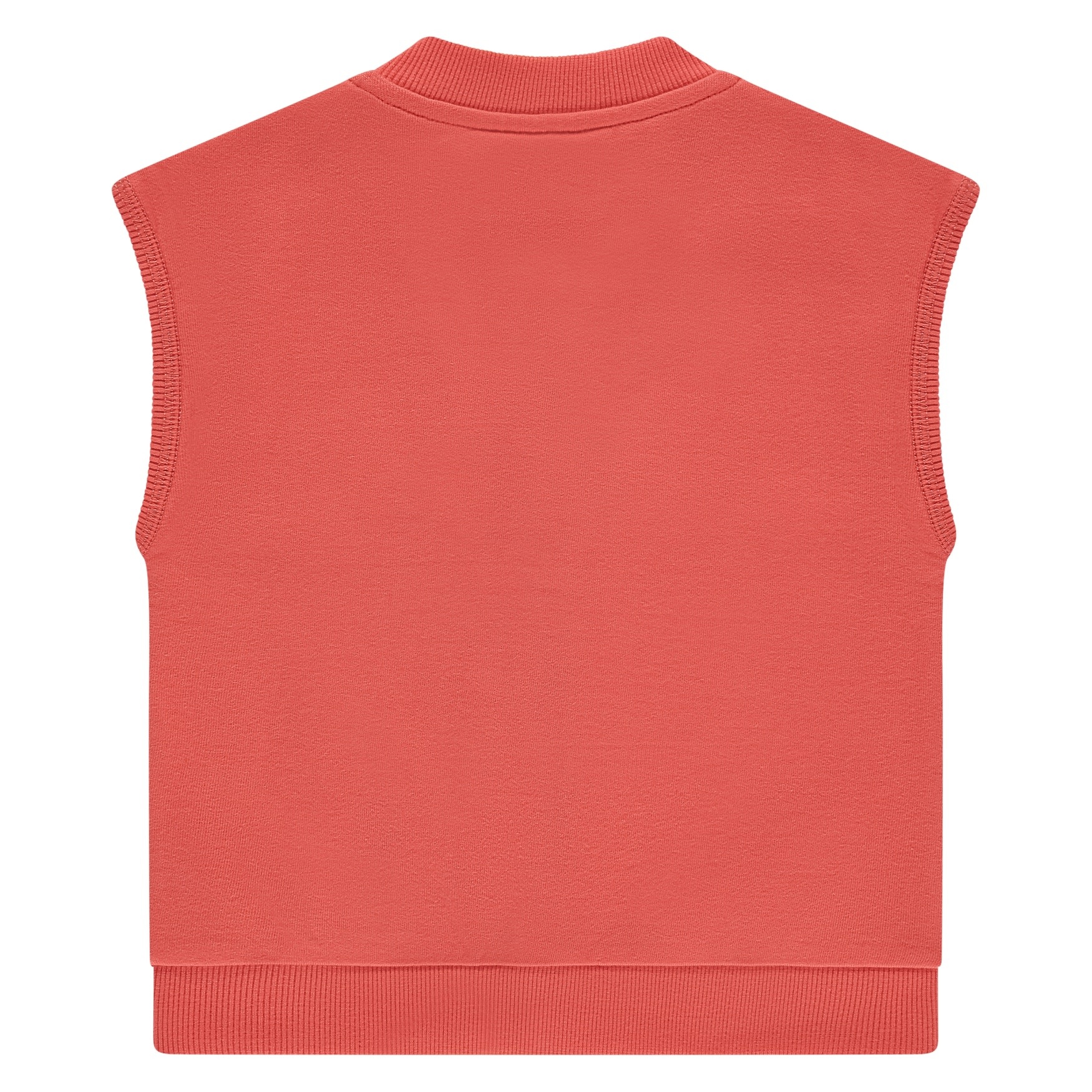Stains & Stories boys sleeveless sweat cardigan Grapefruit