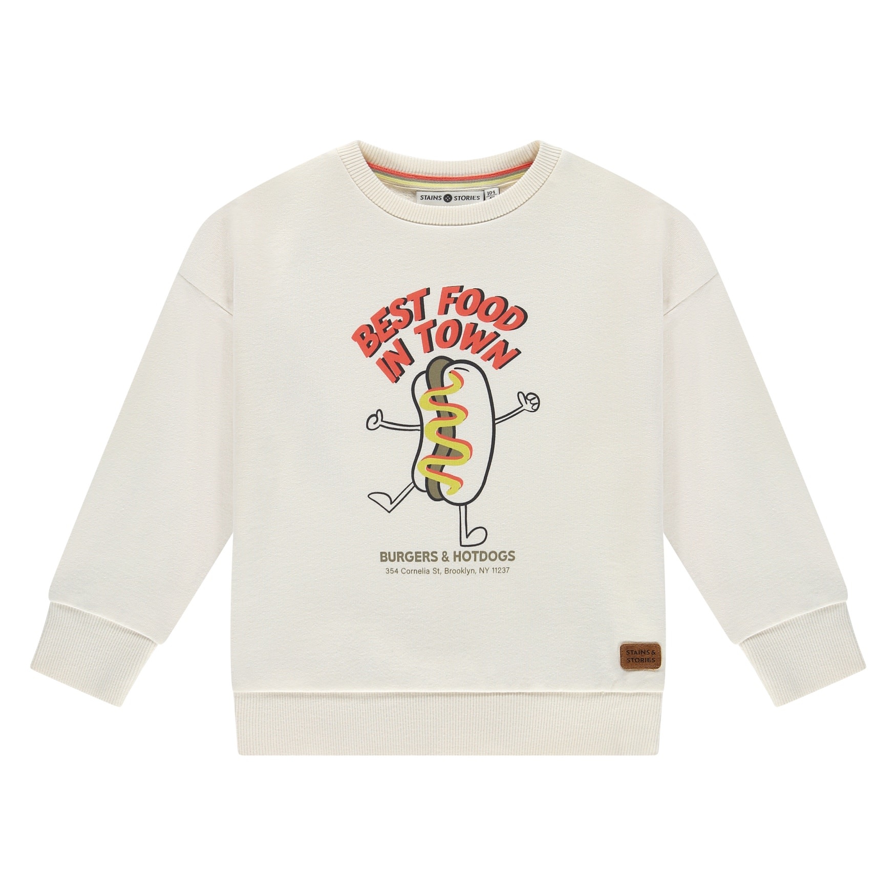 Stains & Stories boys sweatshirt Off-White
